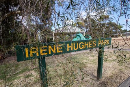 Irene Hughes Park Sign