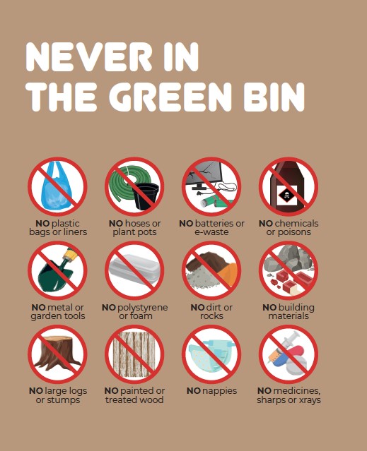 Kitchen Caddy green bin no