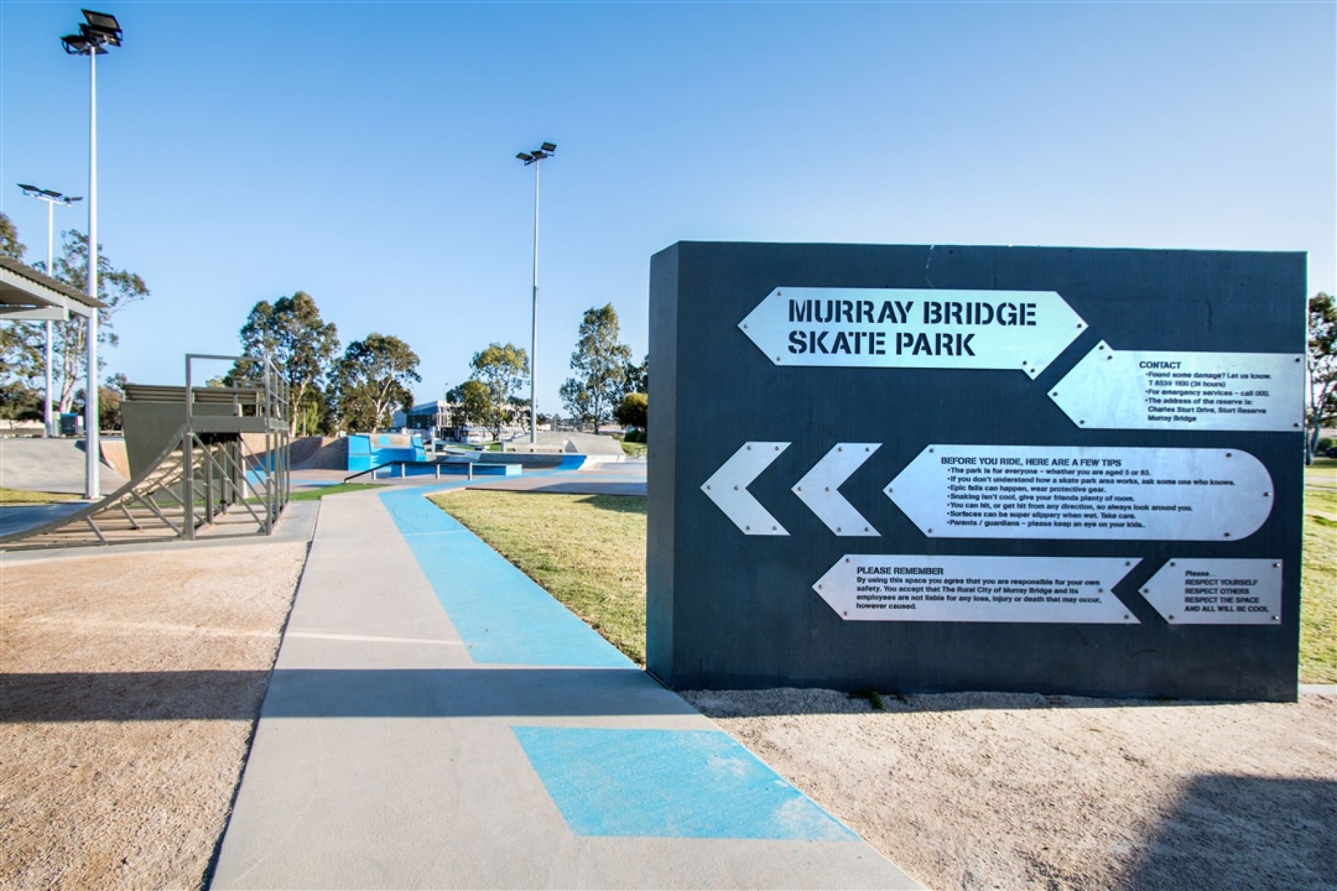Skate Park Information Sign